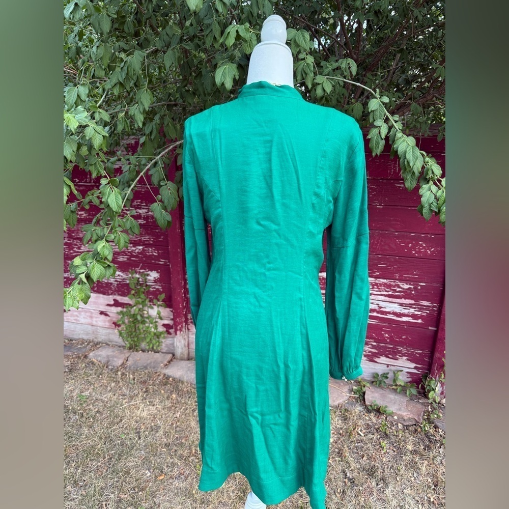 Moulinette Soeurs- Anthropologie- Emerald Green Dress- Size 10 US- Stunning! - Picture 9 of 9